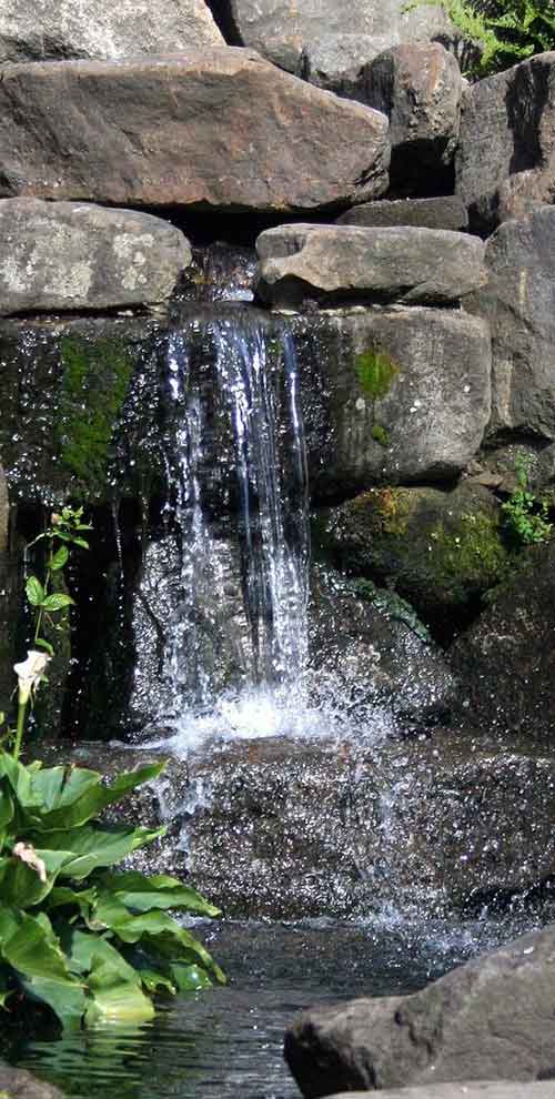 Pond waterfall