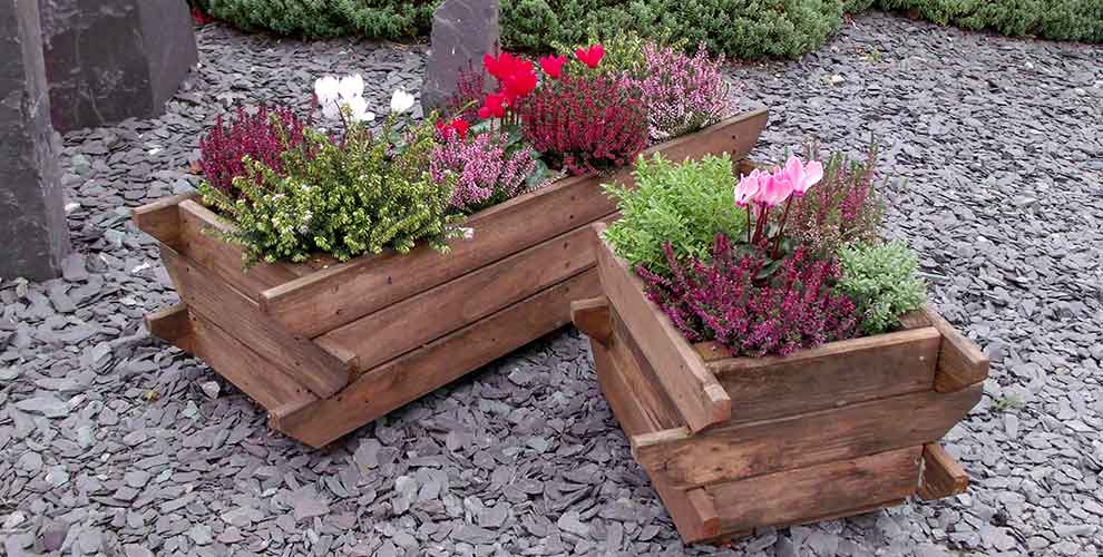 Wooden planters